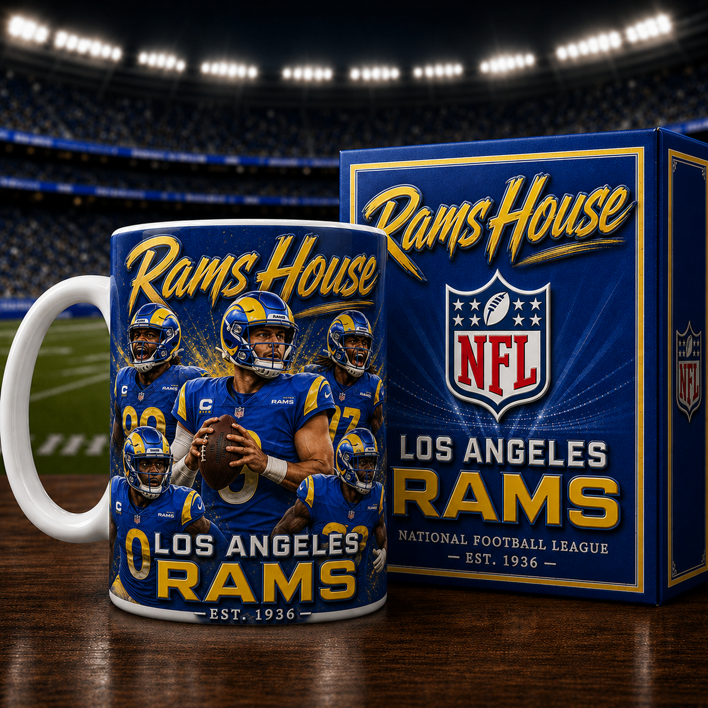 LAR X NFL commemorative ceramic mug 2007