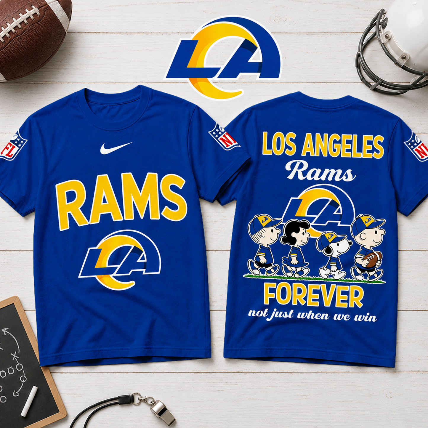 LAR x NFL Forever – Peanuts Football Fan 3D Shirt 2007
