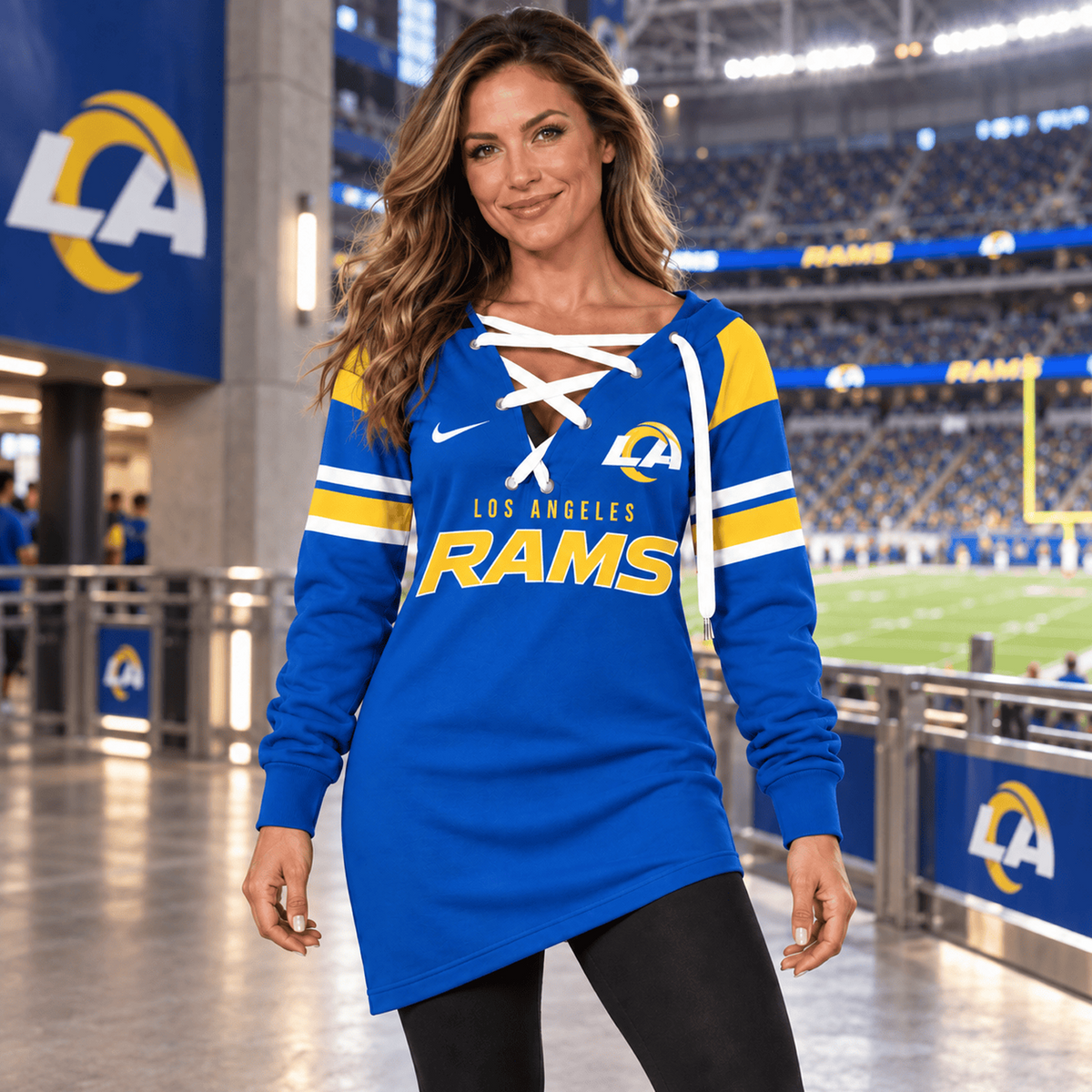 LAR x NFL Game Day Spirit Lace-Up Sweatshirt