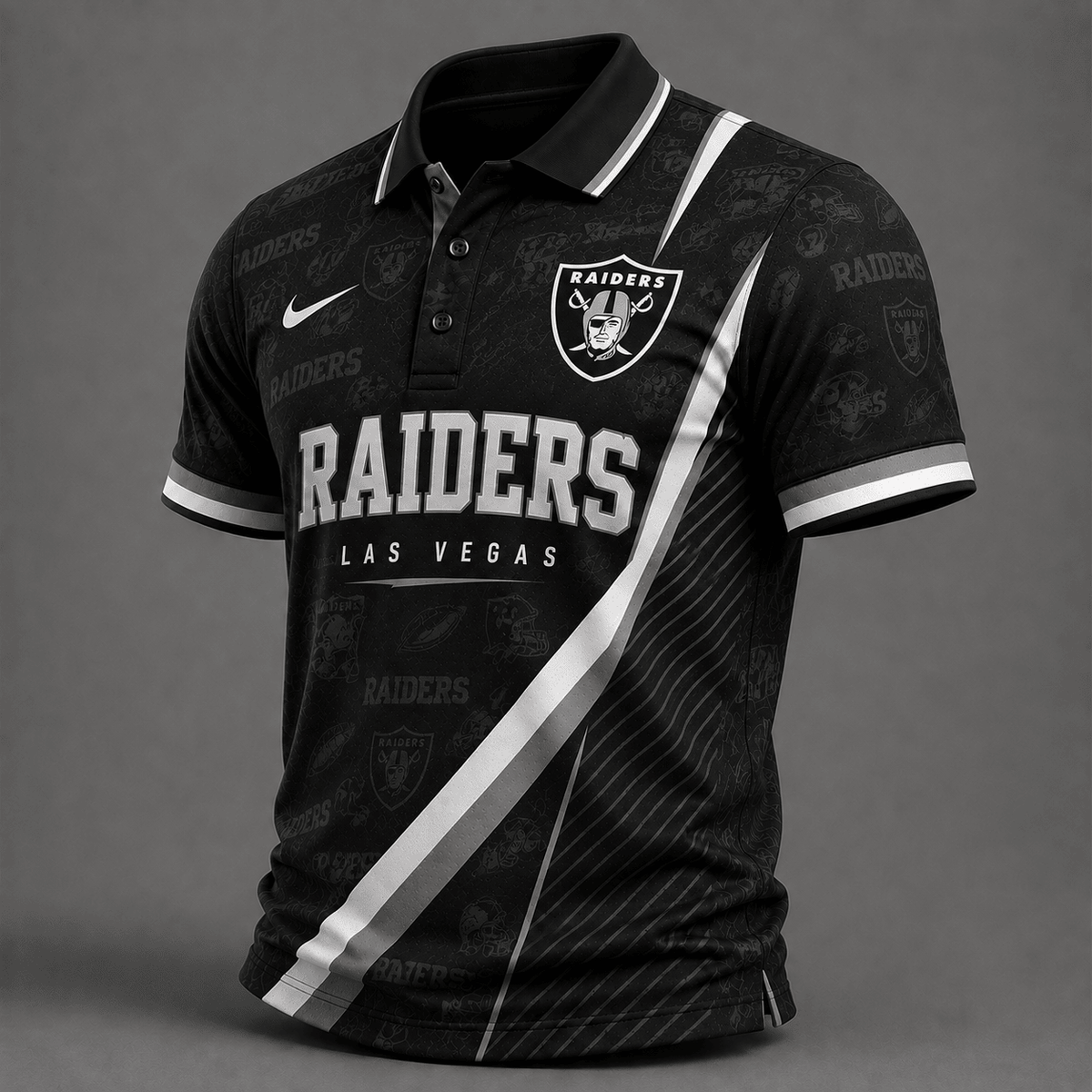 LVR Premium NFL Diagonal Stripe Polo Shirt