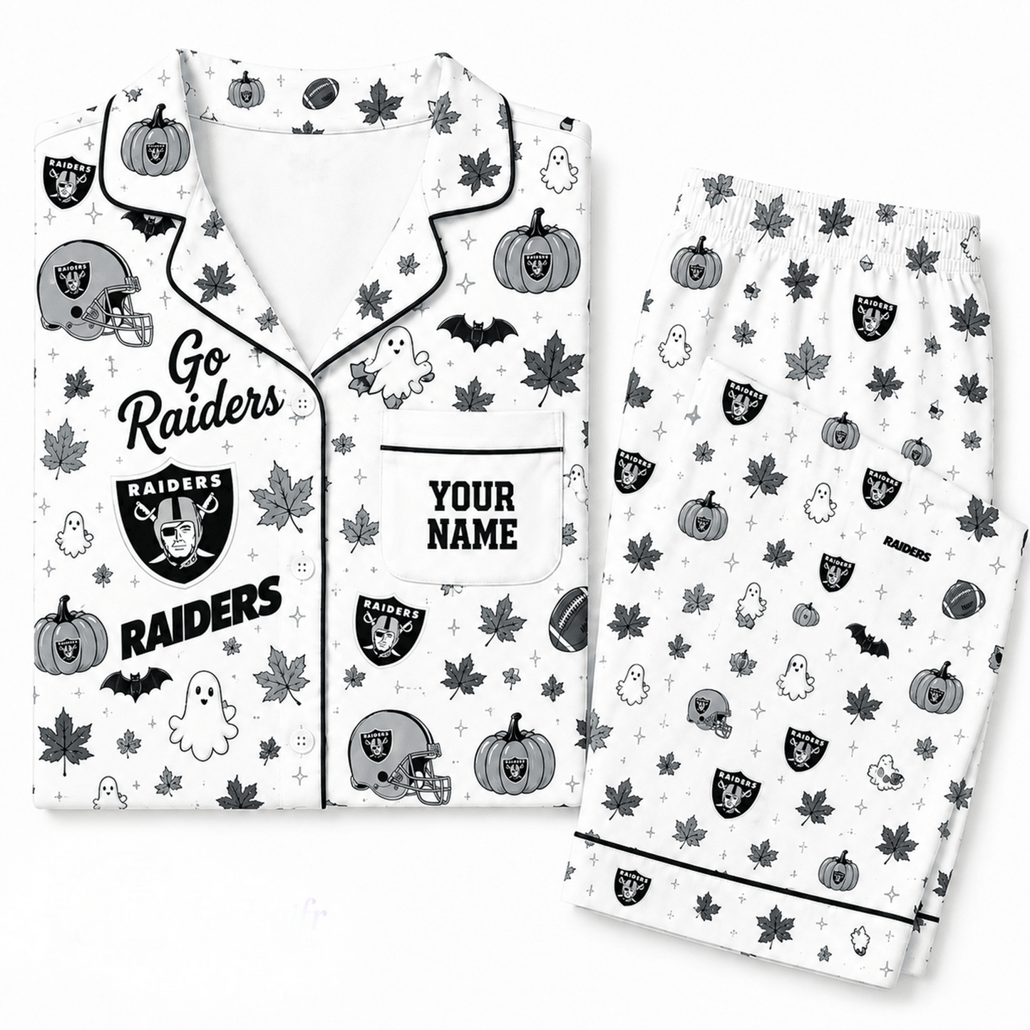 LVR x NFL Halloween Personalized Set Long Pajamas