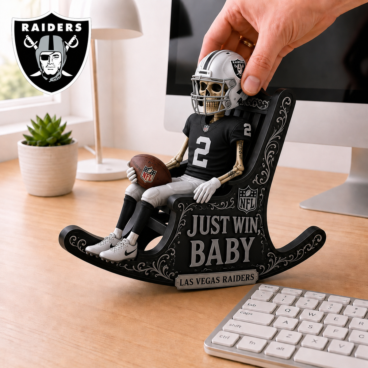 LVR x NFL Skeleton Rocking Chair Custom Shape 3 Layers