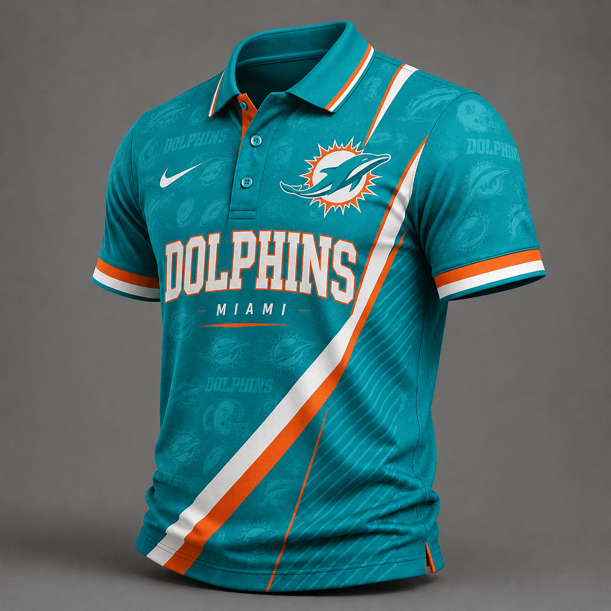 MD Premium NFL Diagonal Stripe Polo Shirt
