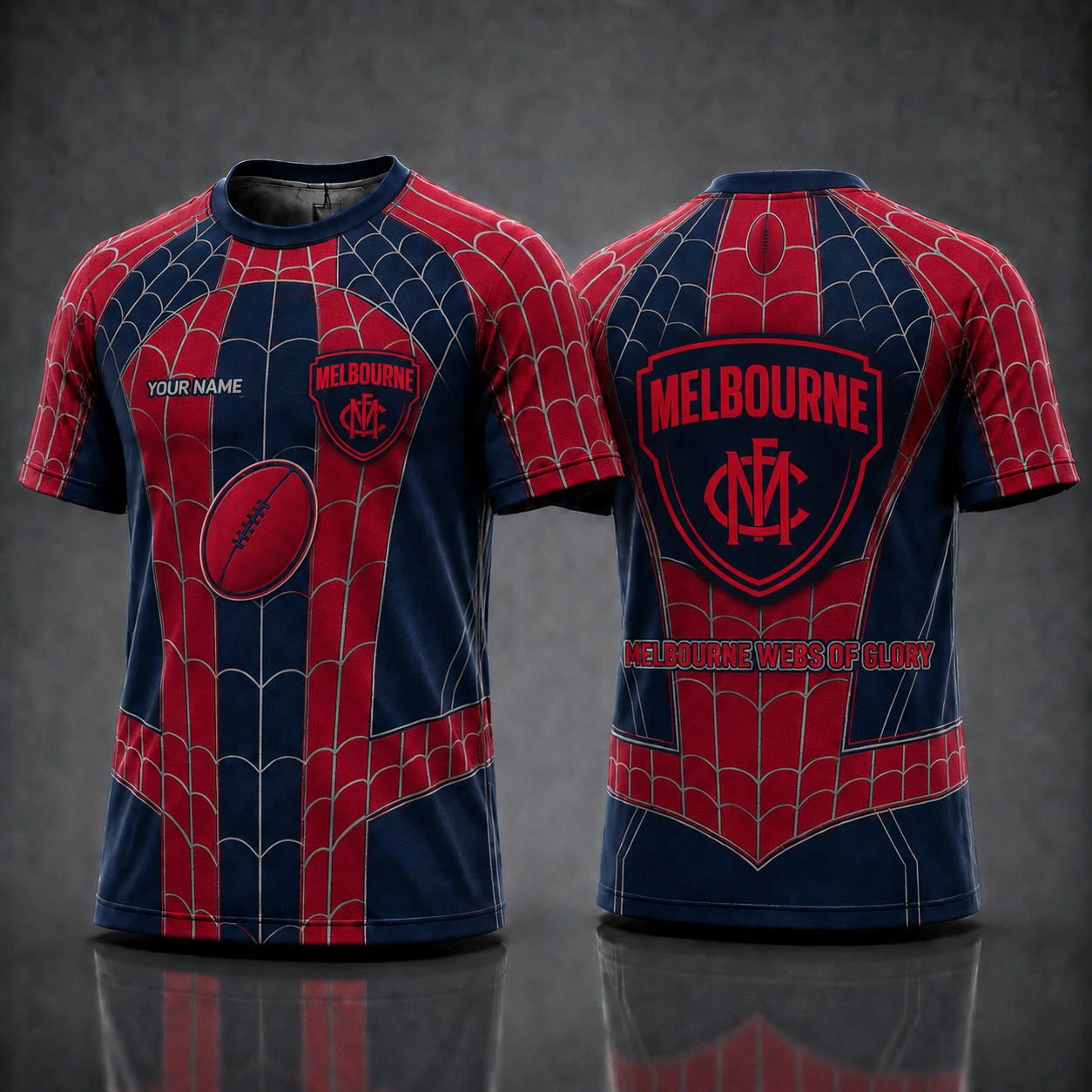 MEL AFL x Spider Personalized T-Shirt – Premium Limited Edition Gift for Football Fans