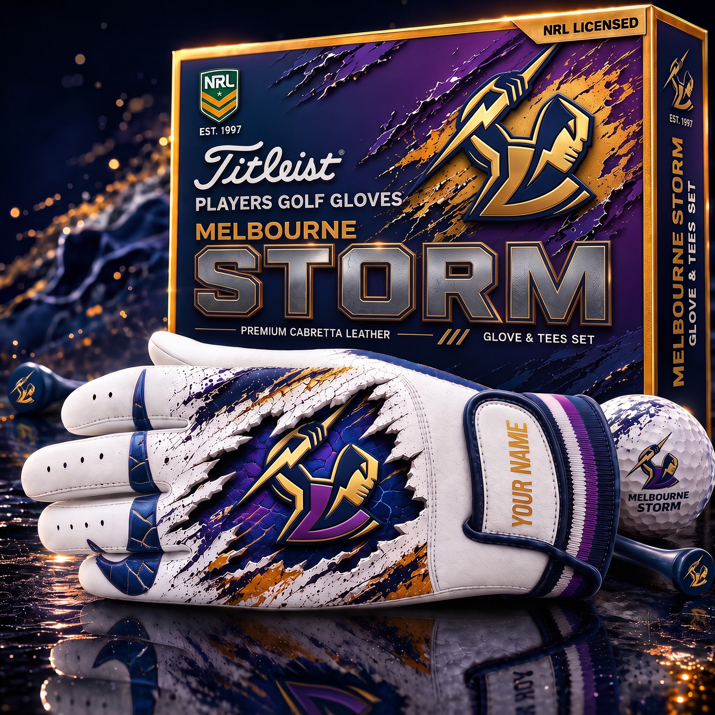 MEL PREMIUM NRL PLAYERS GOLF GLOVE GIFT SET V2