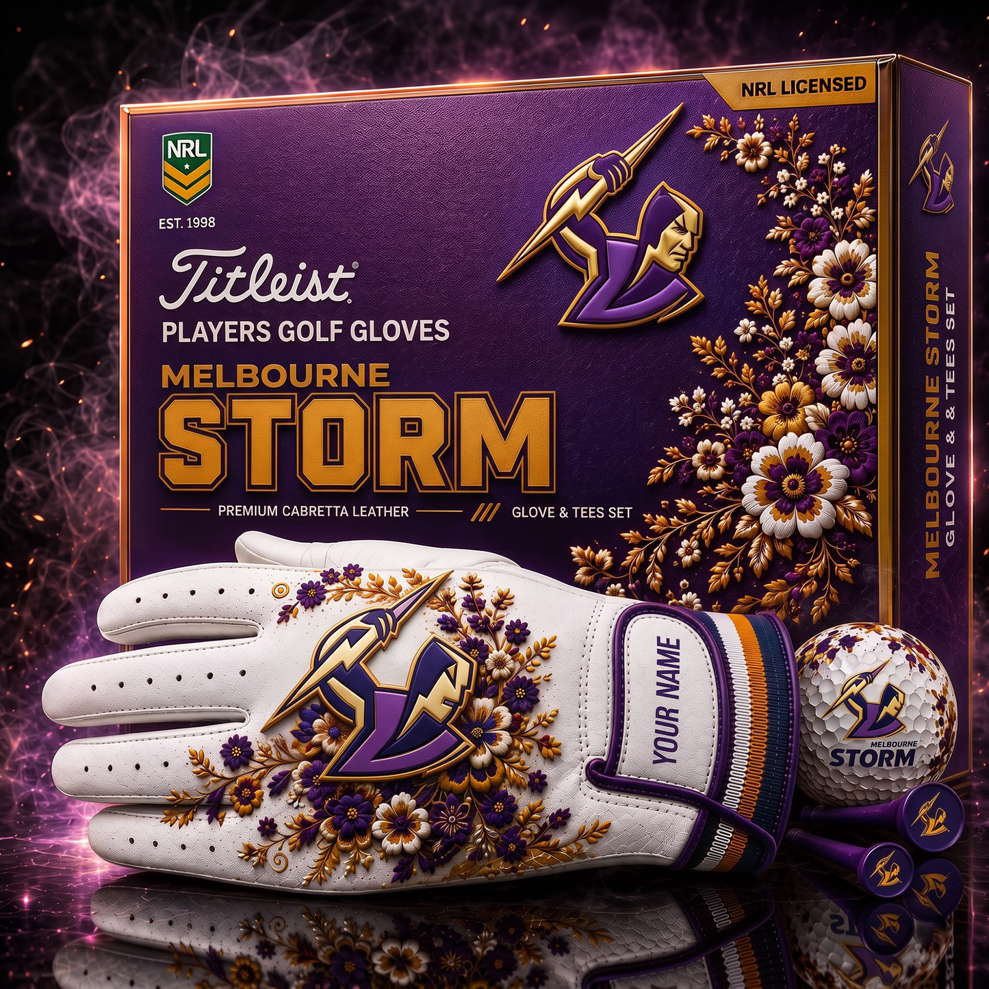 MEL X NRL LUXURY PLAYERS GOLF GLOVE GIFT SET V2