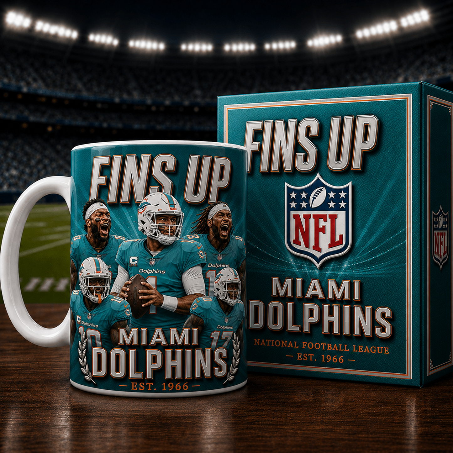 MIA X NFL commemorative ceramic mug 2007