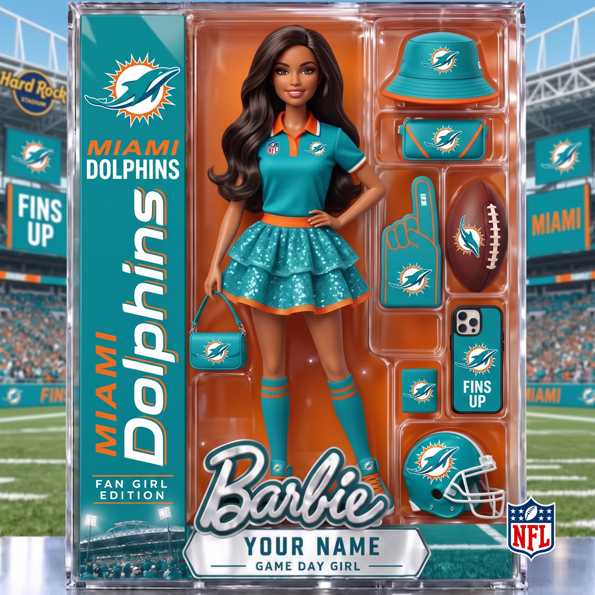 MIA x NFL Barbie Limited Acrylic Block Plaque