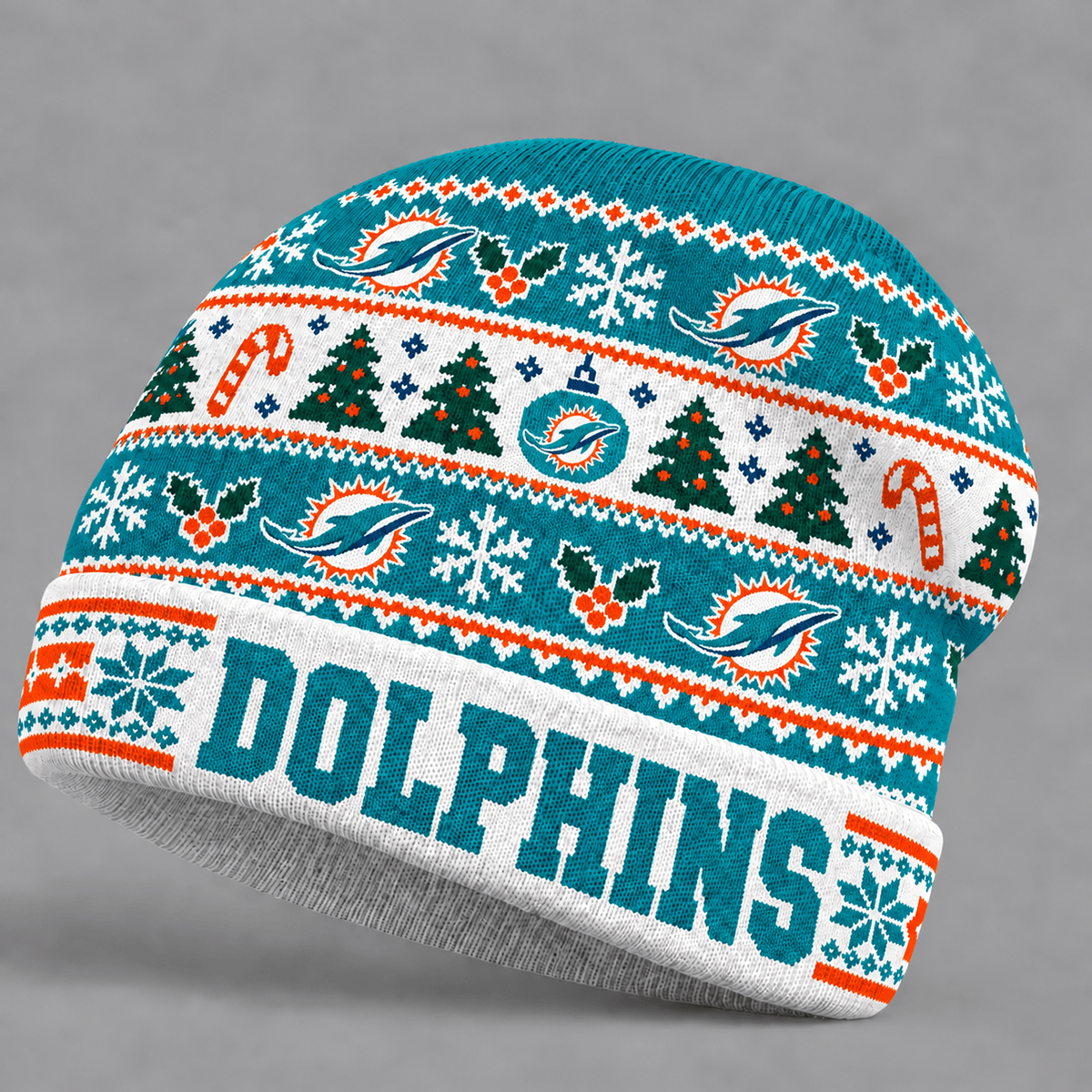 MIA x NFL Christmas Game Day Beanie Hat