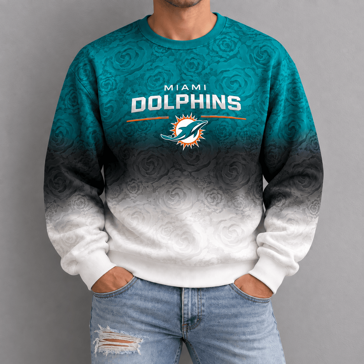 MIA x NFL Embossed Rose Ombre Sweatshirt