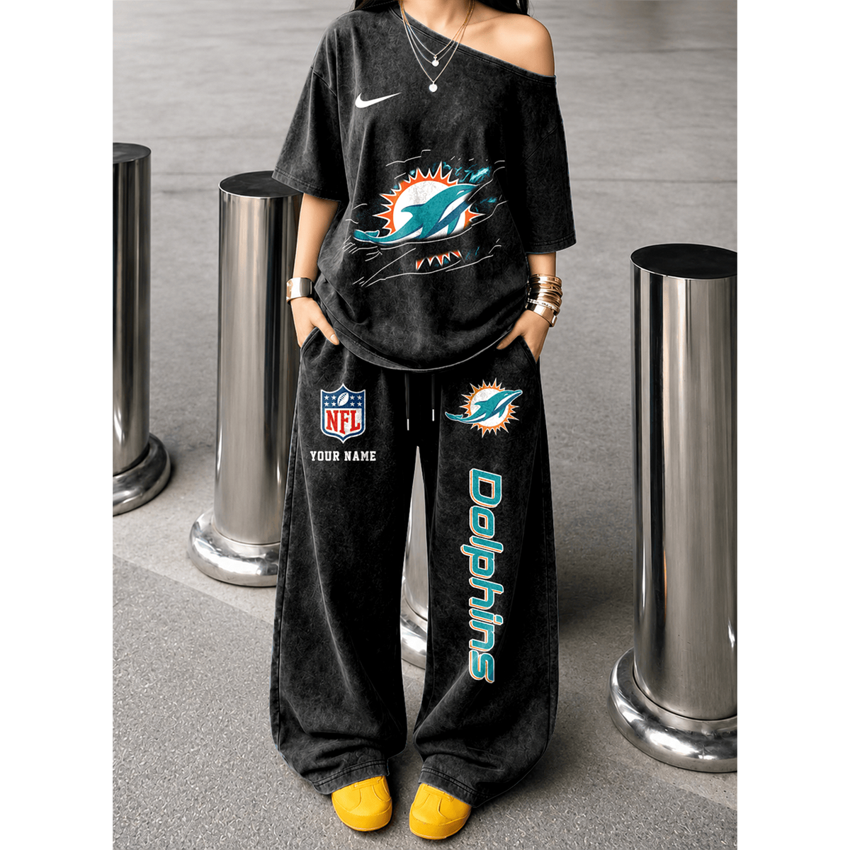 MIA x NFL Relaxed Fit Two Piece Sportswear Set