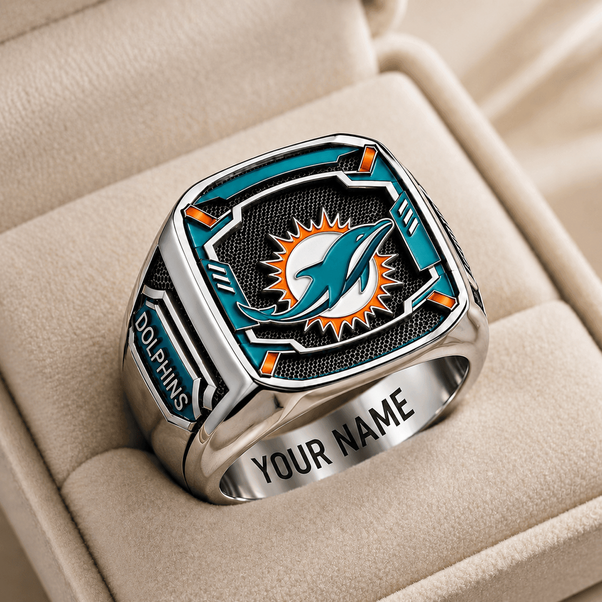MIA x NFL Special Ring Custom Any Name Gift For Fan Love