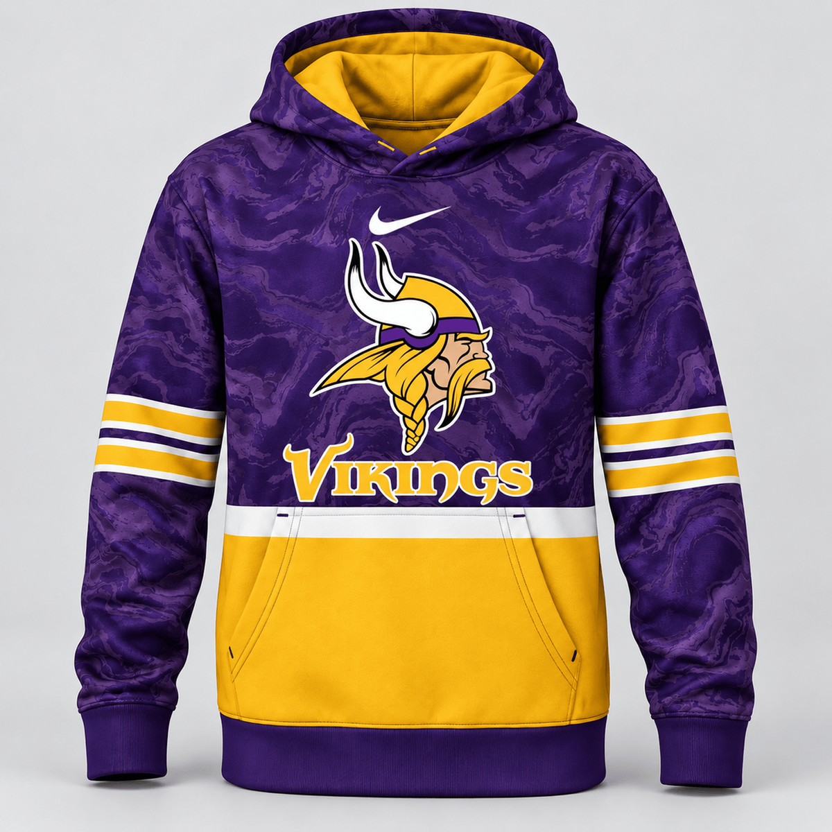 MIN Premium NFL Camo Colorblock Pullover Hoodie