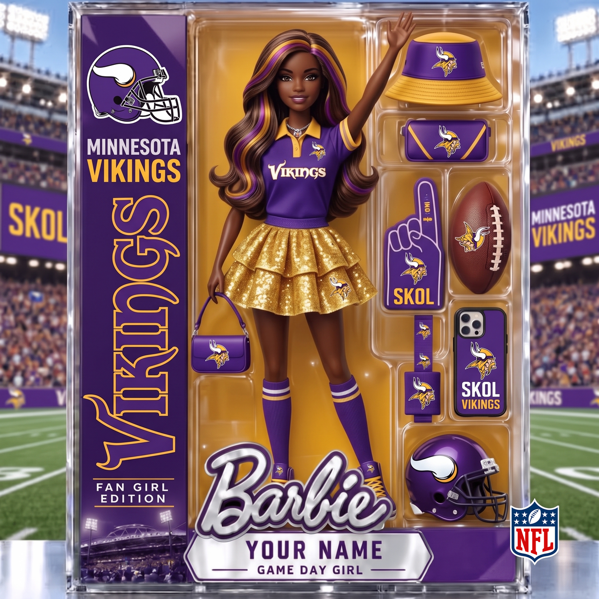 MIN x NFL Barbie Limited Acrylic Block Plaque