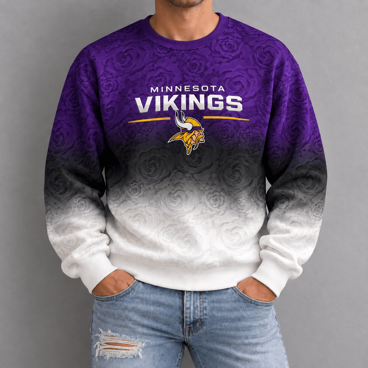 MIN x NFL Embossed Rose Ombre Sweatshirt