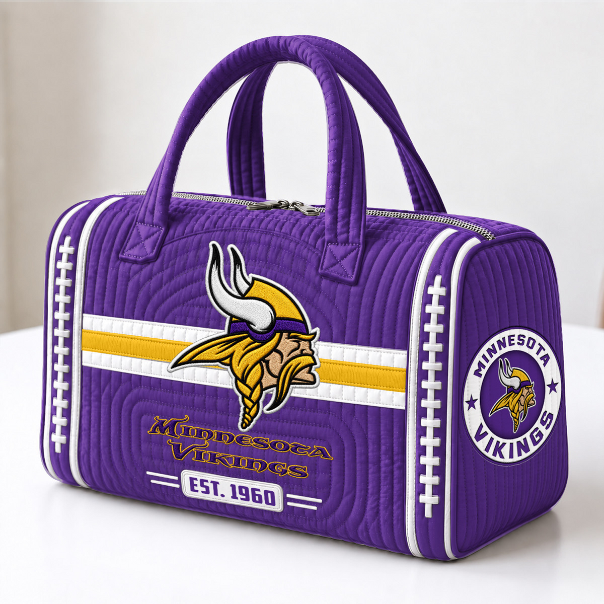 MIA x NFL Quilted Luggage Travel Bag