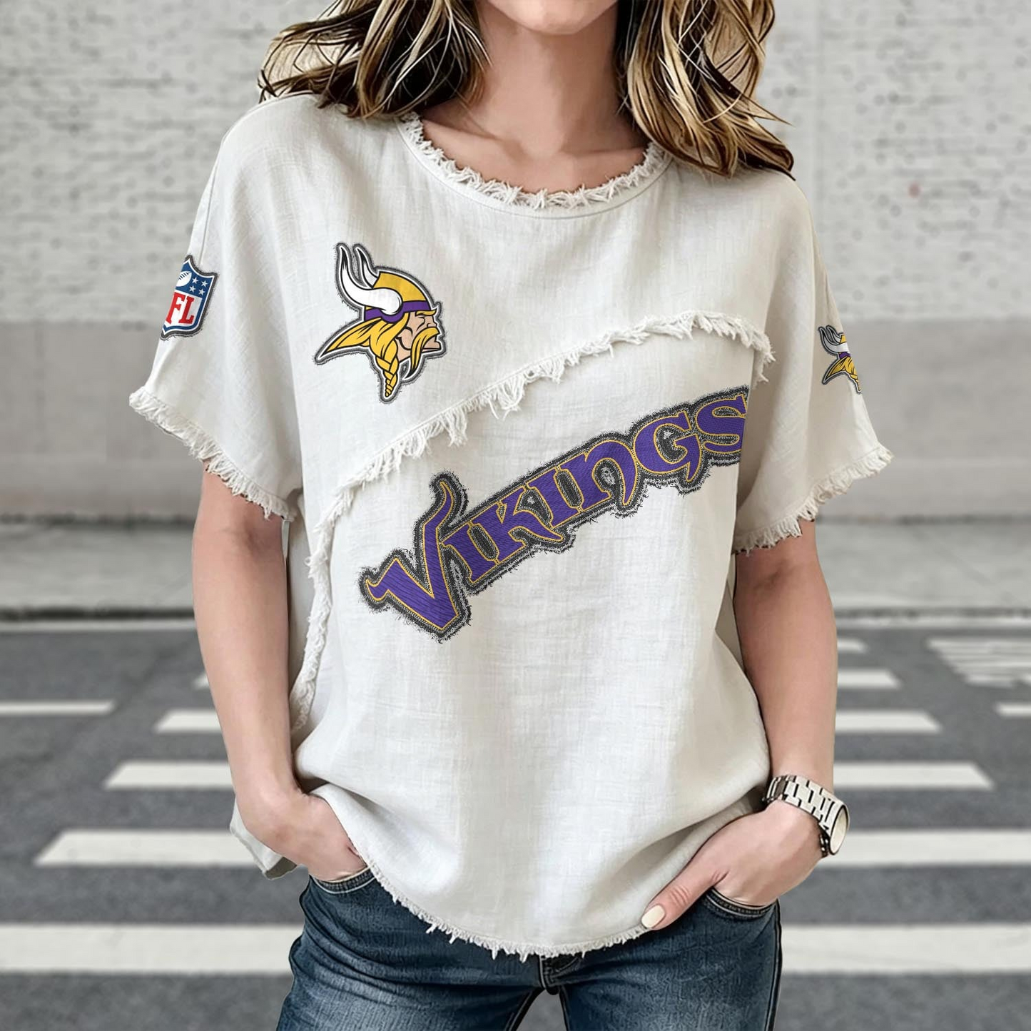 MIN x NFL Women’???s Vintage O-Neck 2905 DatND DVT
