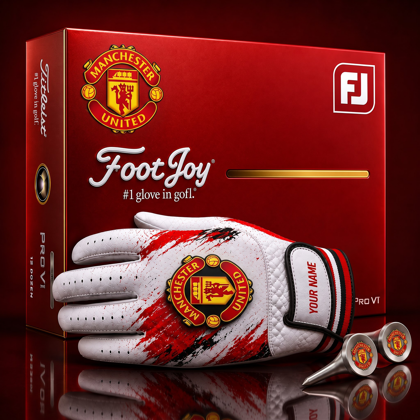 MU_SIGNATURE EPL DELUXE PERSONALIZED GOLF GLOVE SET LIMITED EDITION