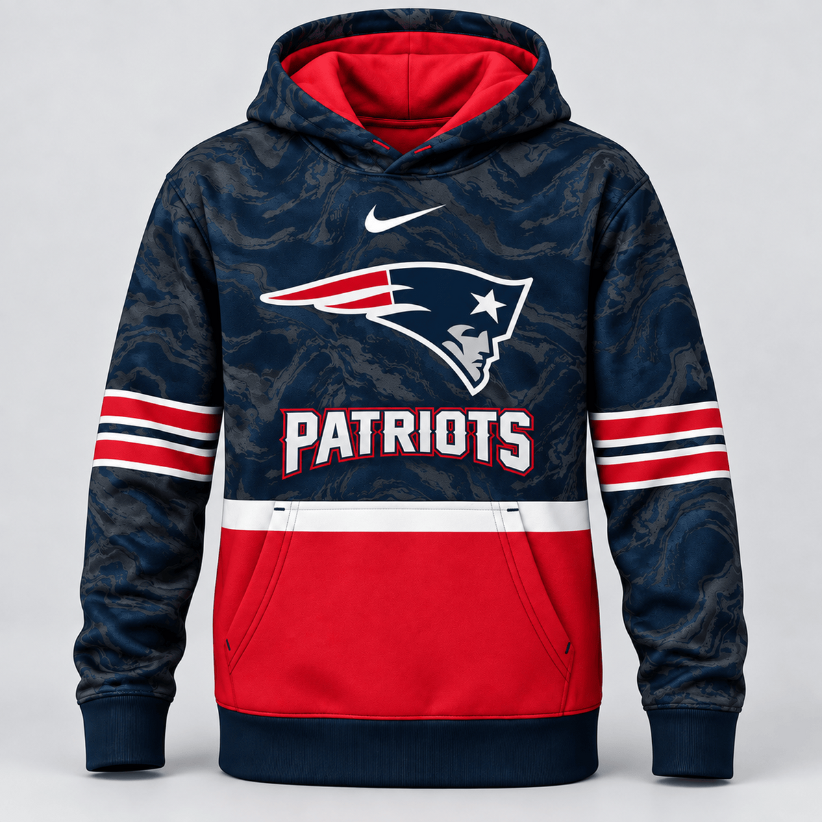 NE Premium NFL Camo Colorblock Pullover Hoodie