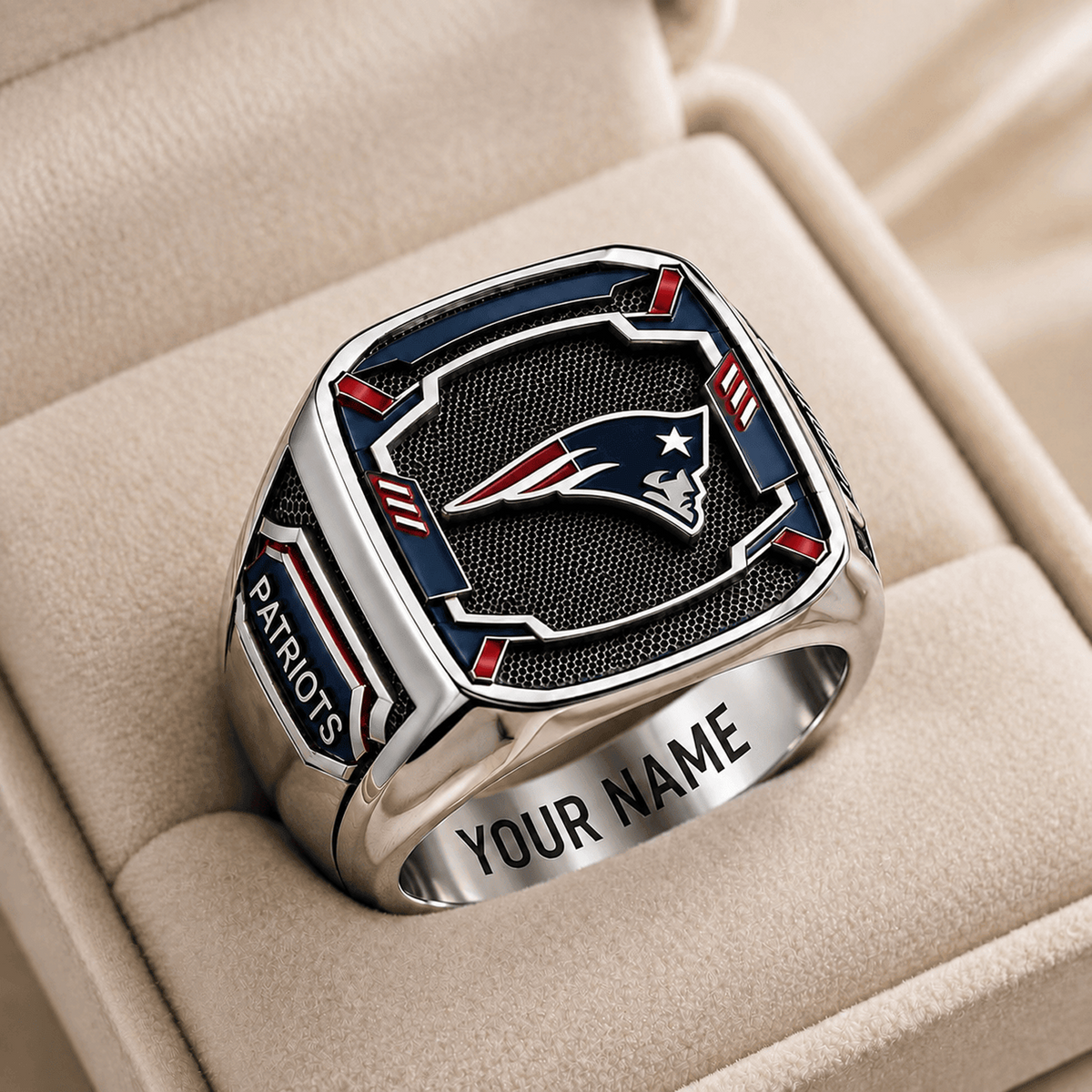 NE x NFL Special Ring Custom Any Name Gift For Fan Love