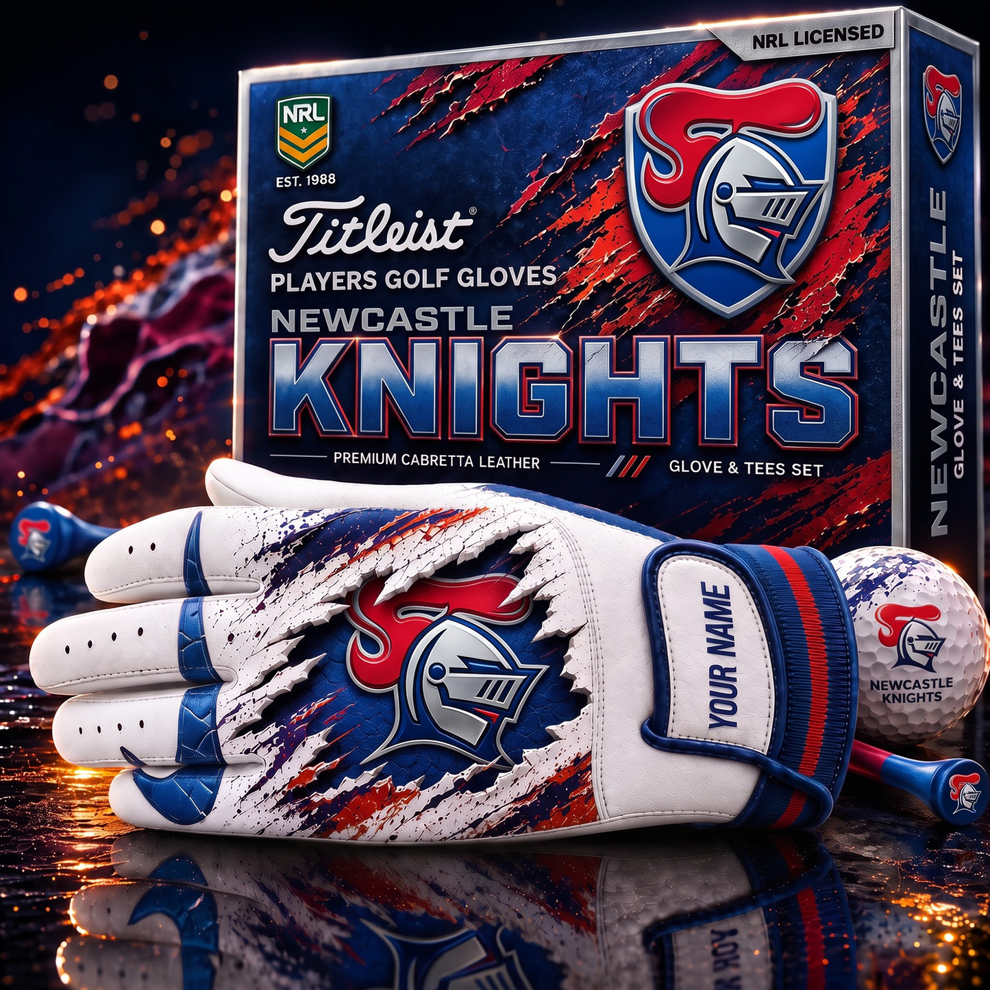 NEW PREMIUM NRL PLAYERS GOLF GLOVE GIFT SET V2