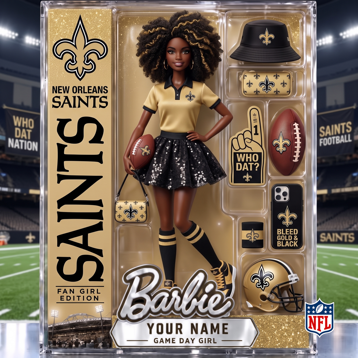 NO x NFL Barbie Limited Acrylic Block Plaque
