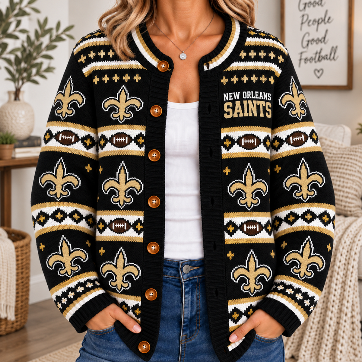 NO x NFL Women's Cardigan Sweater