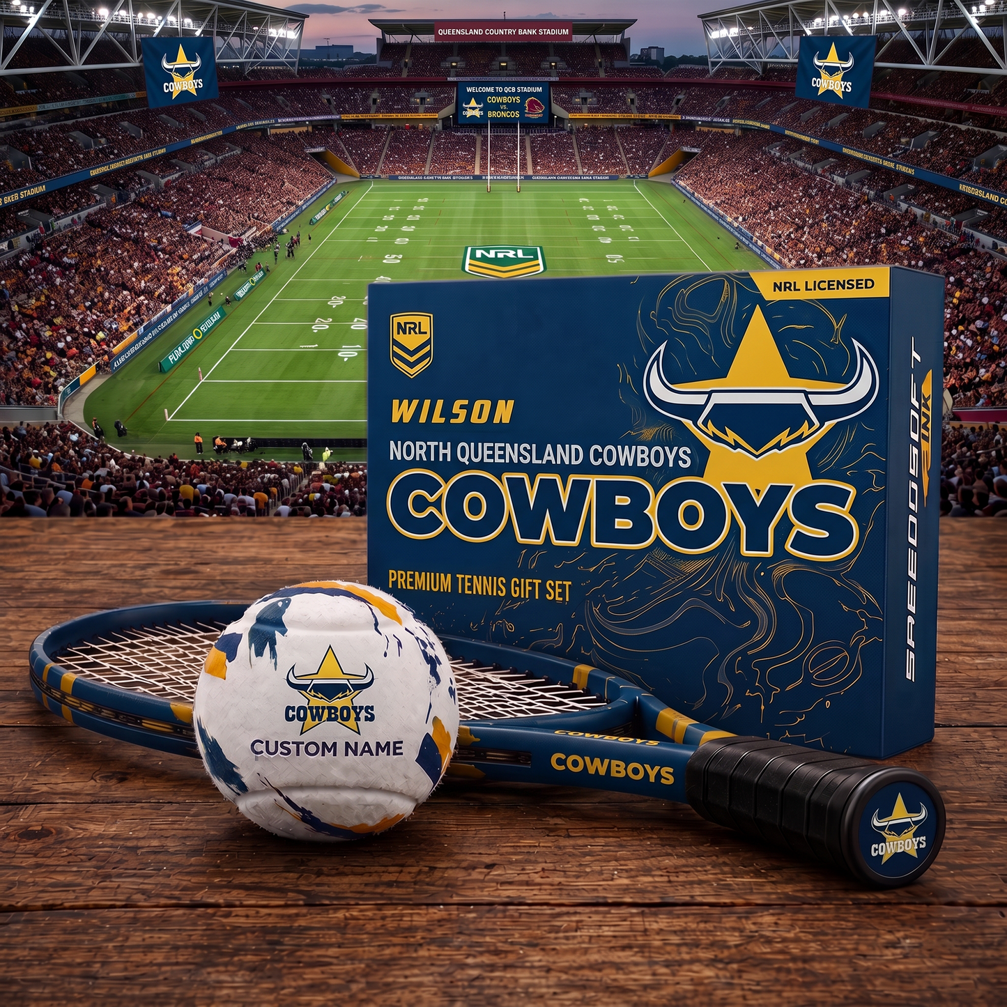 NQC_PREMIUM NRL EXCLUSIVE PERSONALIZED TENNIS BALL SET LIMITED EDTION