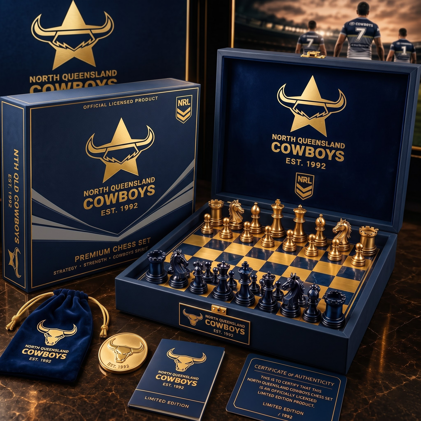 NQL X PREMIUM NRL CHAMPIONS CHESS SET – LIMITED COLLECTOR EDITION
