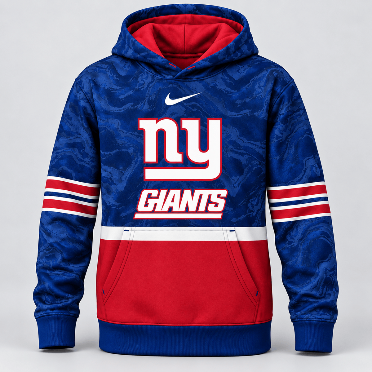 NYG Premium NFL Camo Colorblock Pullover Hoodie
