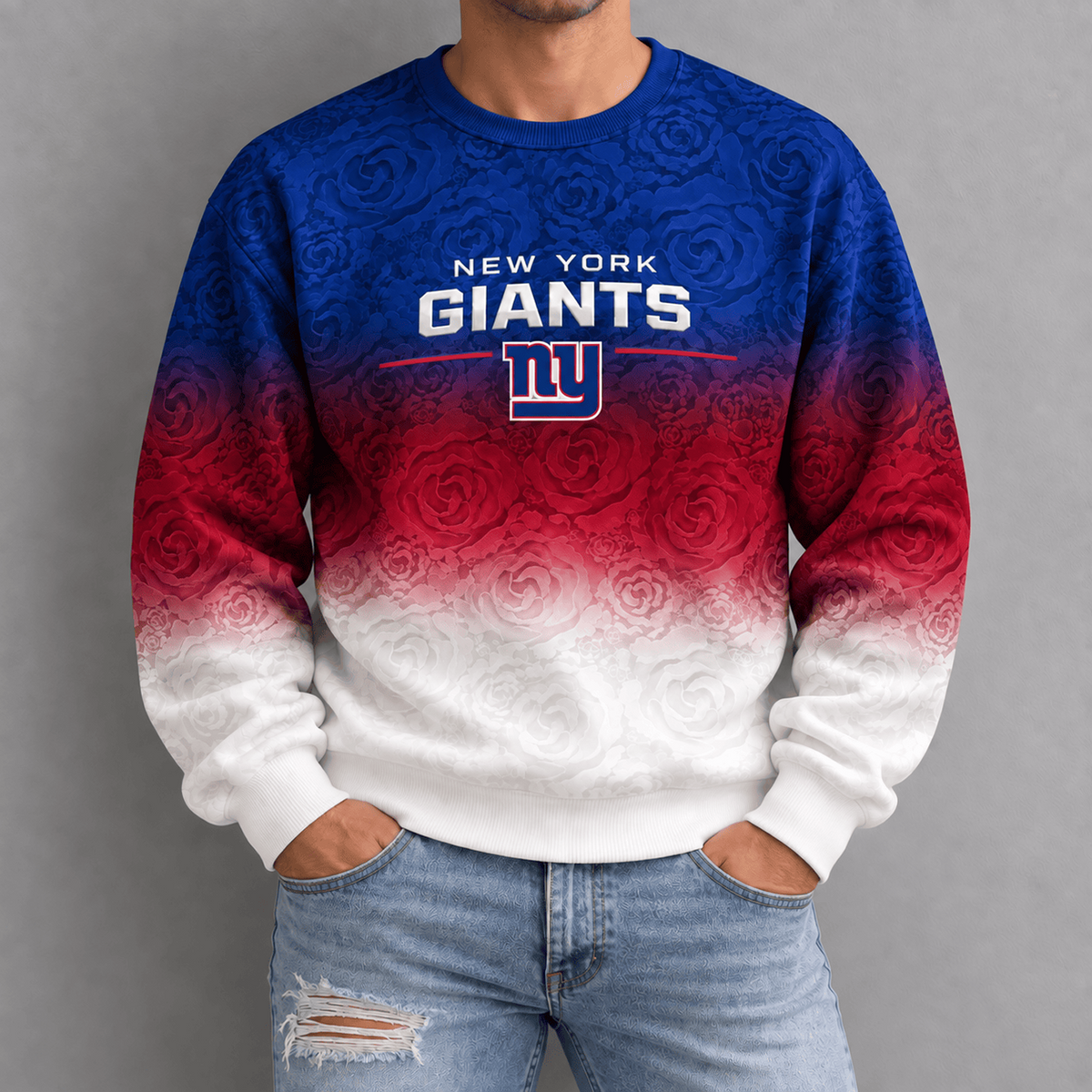 NYG x NFL Embossed Rose Ombre Sweatshirt