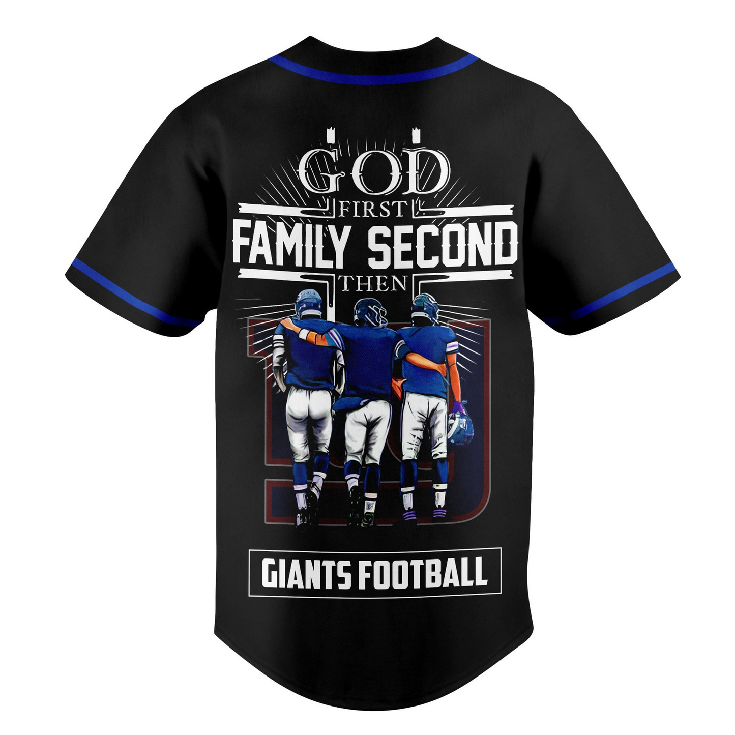 NYG x NFL God First, Family Second – Faith & Brotherhood Football Jersey