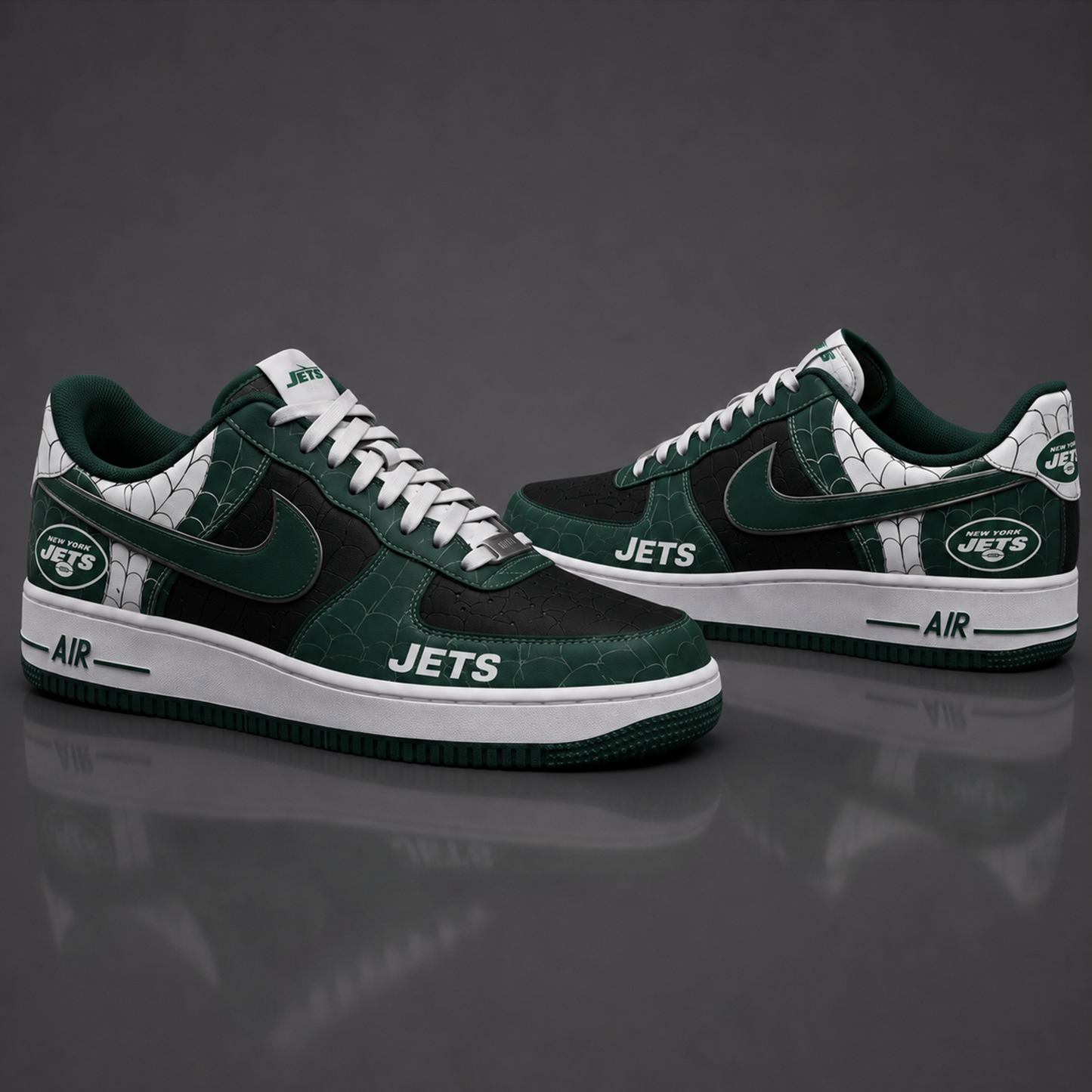 NYJ NFL x Spider Premium AF1 Sneakers Limited Edition Gift for Football Fans