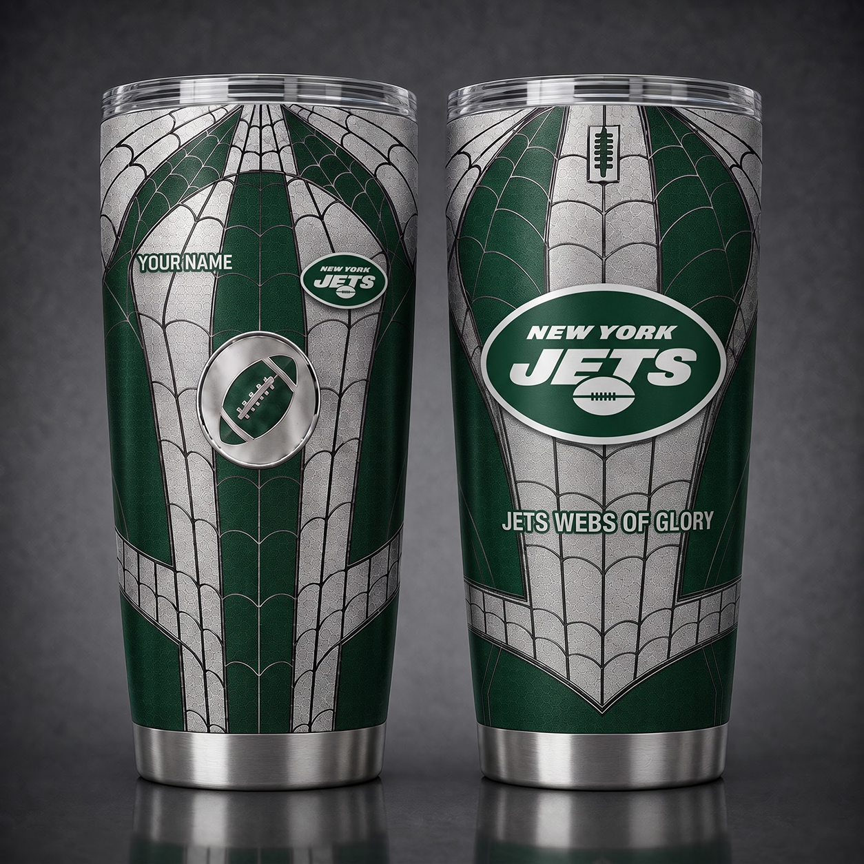 NYJ NFL x Spider Premium Classic Tumbler Limited Edition Gift for Football Fans