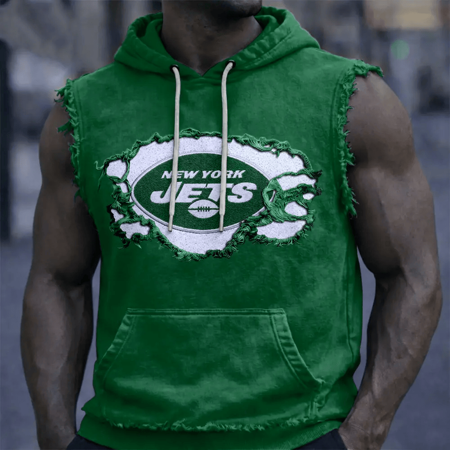NYJ x NFL Men’???s Sleeveless Hoodie Tank DATND TANTD 280526