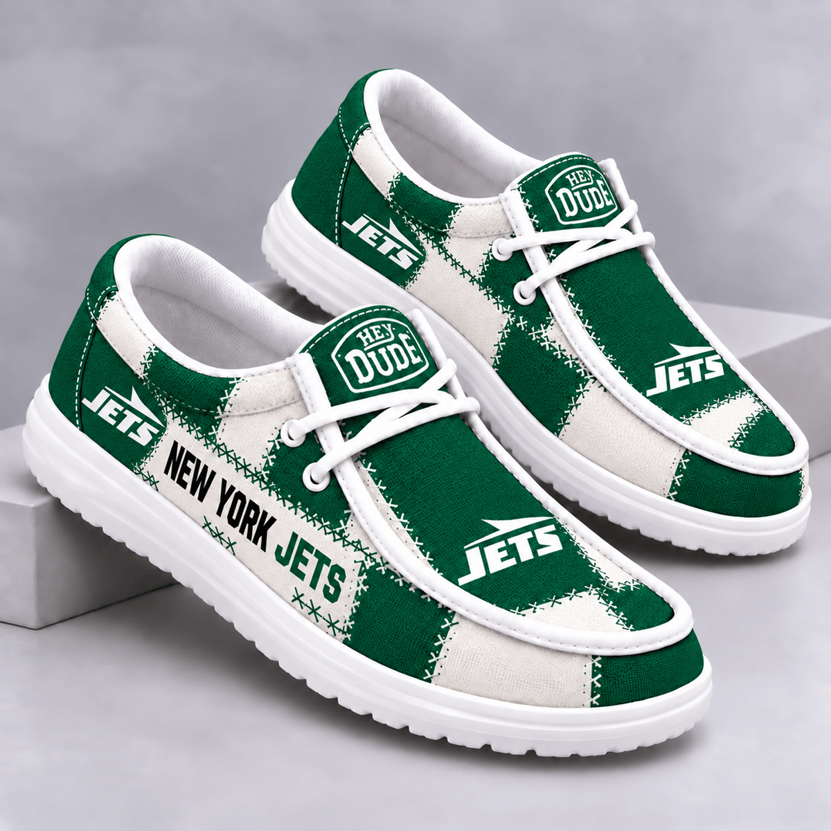 NYJ x NFL Team Logo Patchwork Loafer Shoes