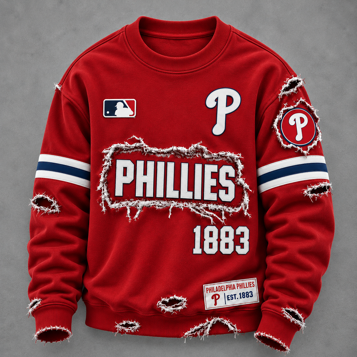 PHI x MLB Distressed Premium SweatShirt