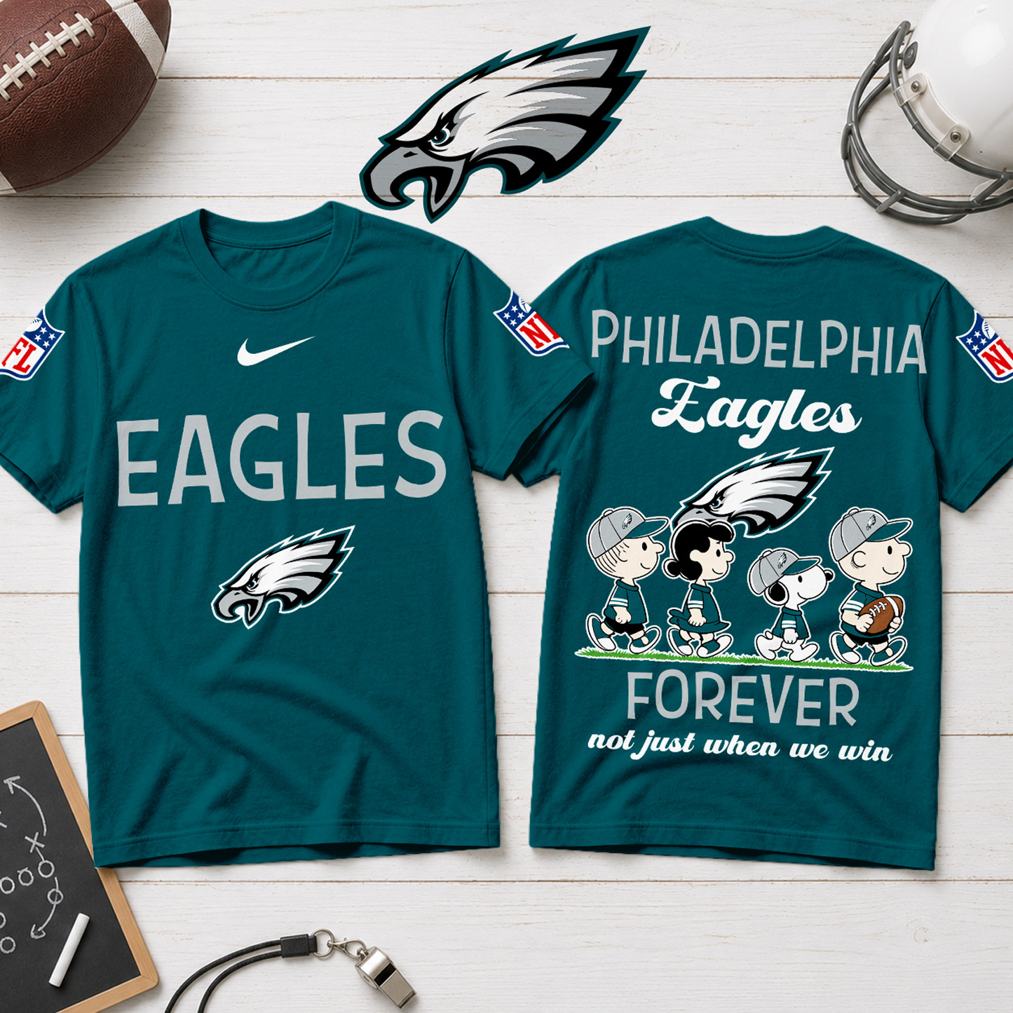 PHI x NFL Forever – Peanuts Football Fan 3D Shirt 2007
