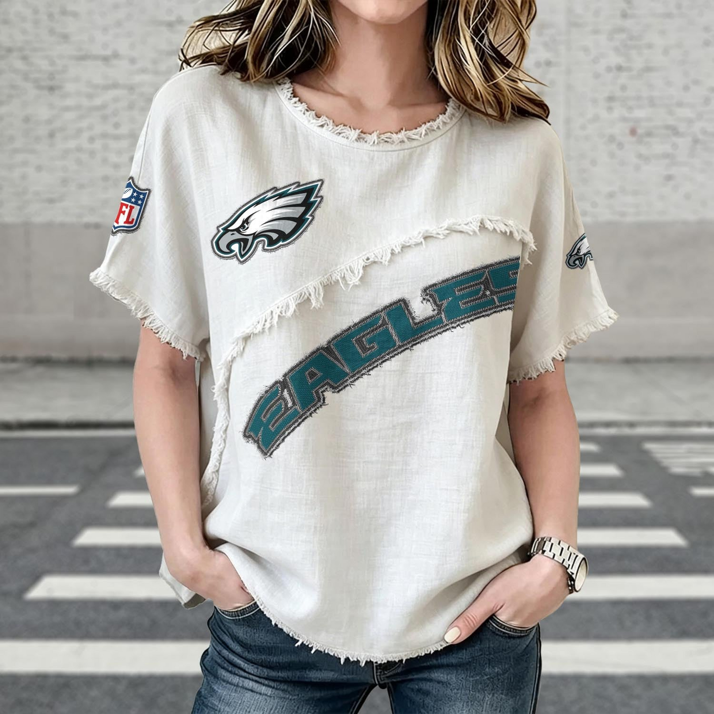 PHI x NFL Women’???s Vintage O-Neck 2905 DatND DVT