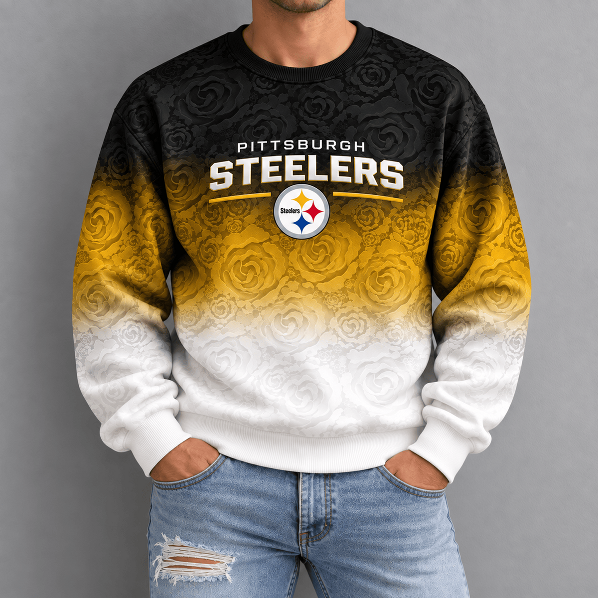 PIT x NFL Embossed Rose Ombre Sweatshirt