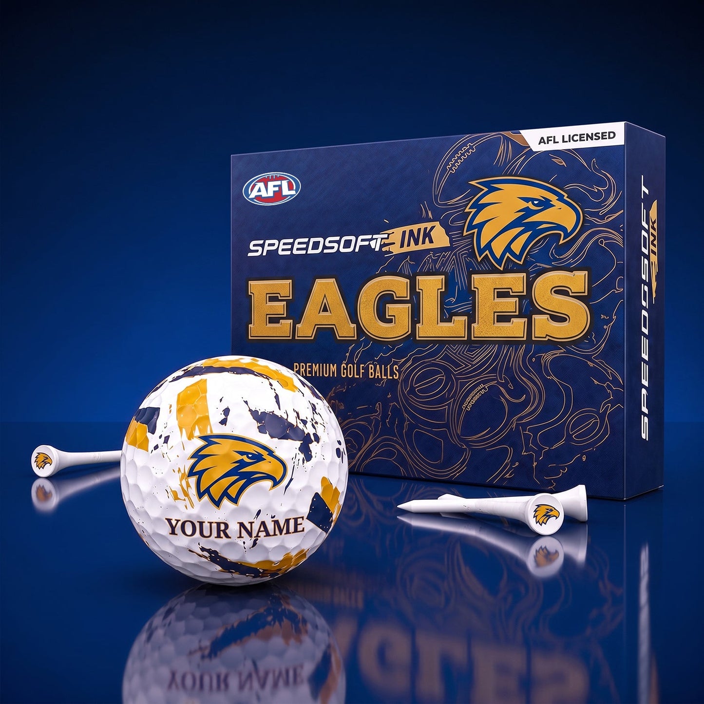 PREMIUM AFL X WCE EXCLUSIVE PERSONALIZED GOLF BALL SET LIMITED EDTION