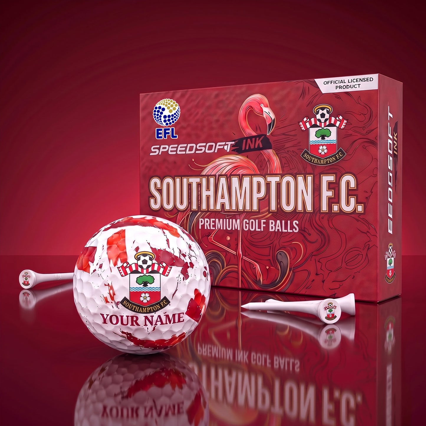 PREMIUM EFL X SOU EXCLUSIVE PERSONALIZED GOLF BALL SET LIMITED EDTION