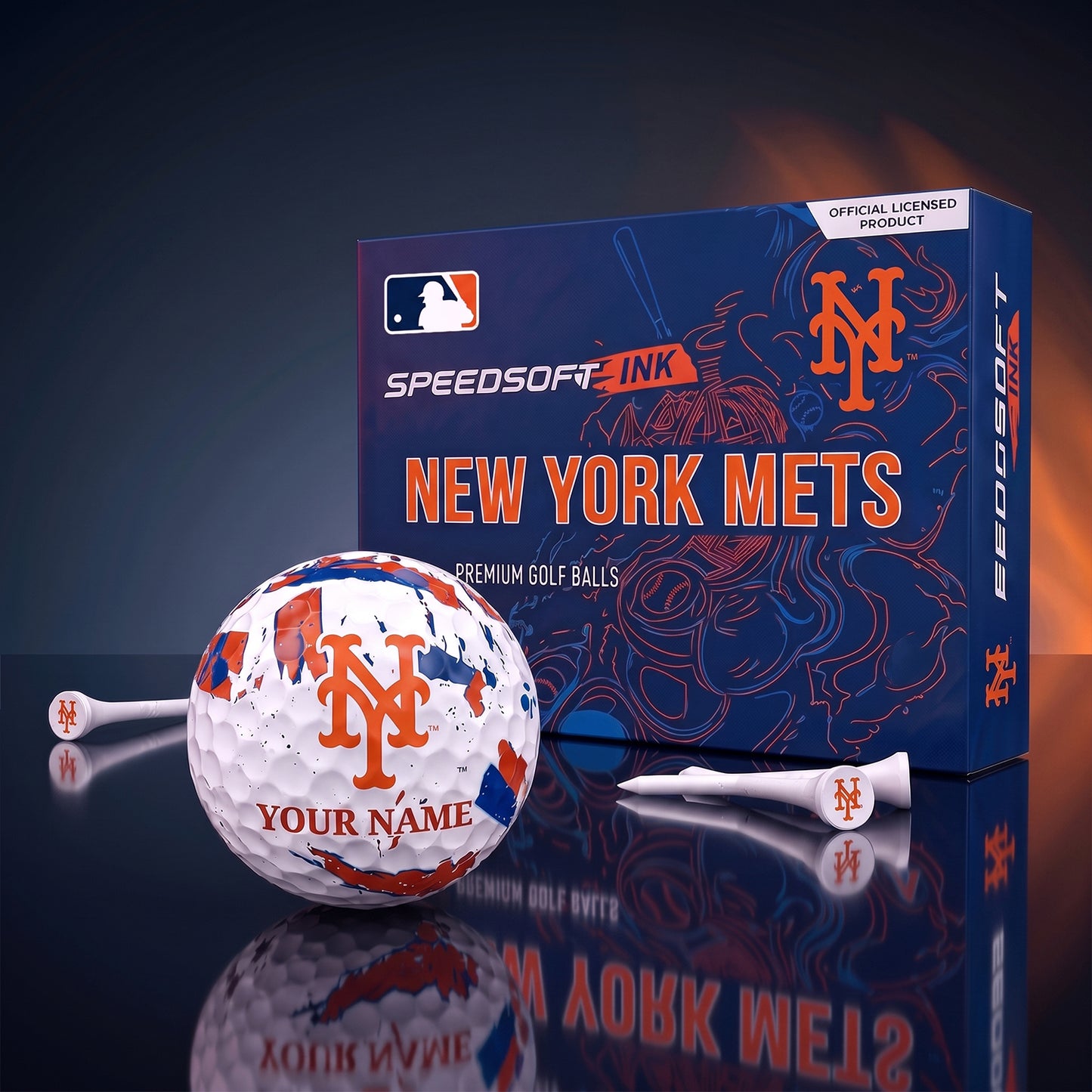 PREMIUM MLB X NYM EXCLUSIVE PERSONALIZED GOLF BALL SET LIMITED EDTION