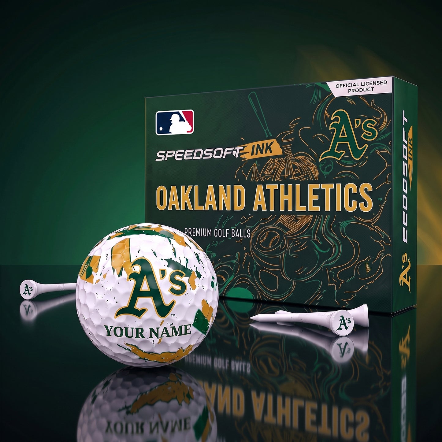 PREMIUM MLB X OA EXCLUSIVE PERSONALIZED GOLF BALL SET LIMITED EDTION