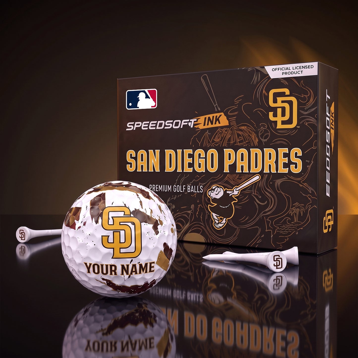 PREMIUM MLB X SDP EXCLUSIVE PERSONALIZED GOLF BALL SET LIMITED EDTION