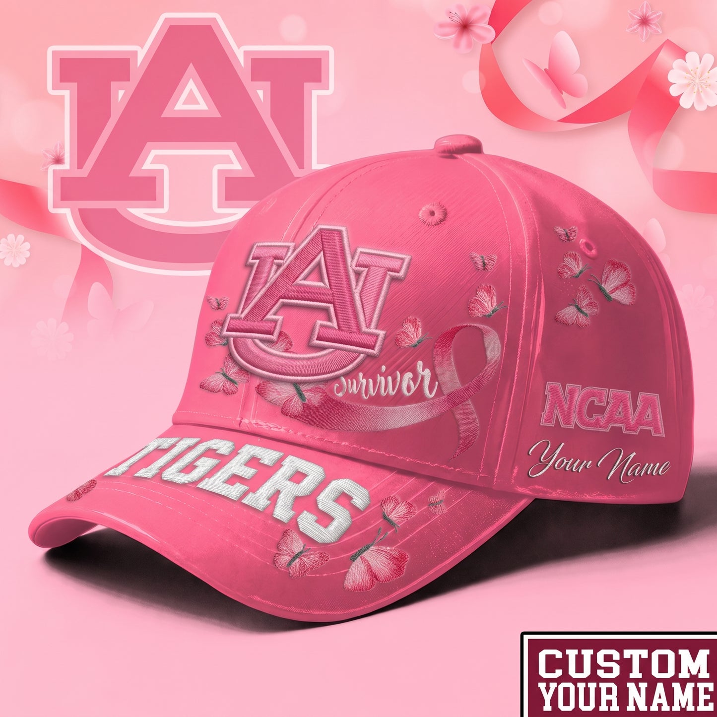 PREMIUM NCAA X AUB EXCLUSIVE BREAST CANCER SURVIOR CAP