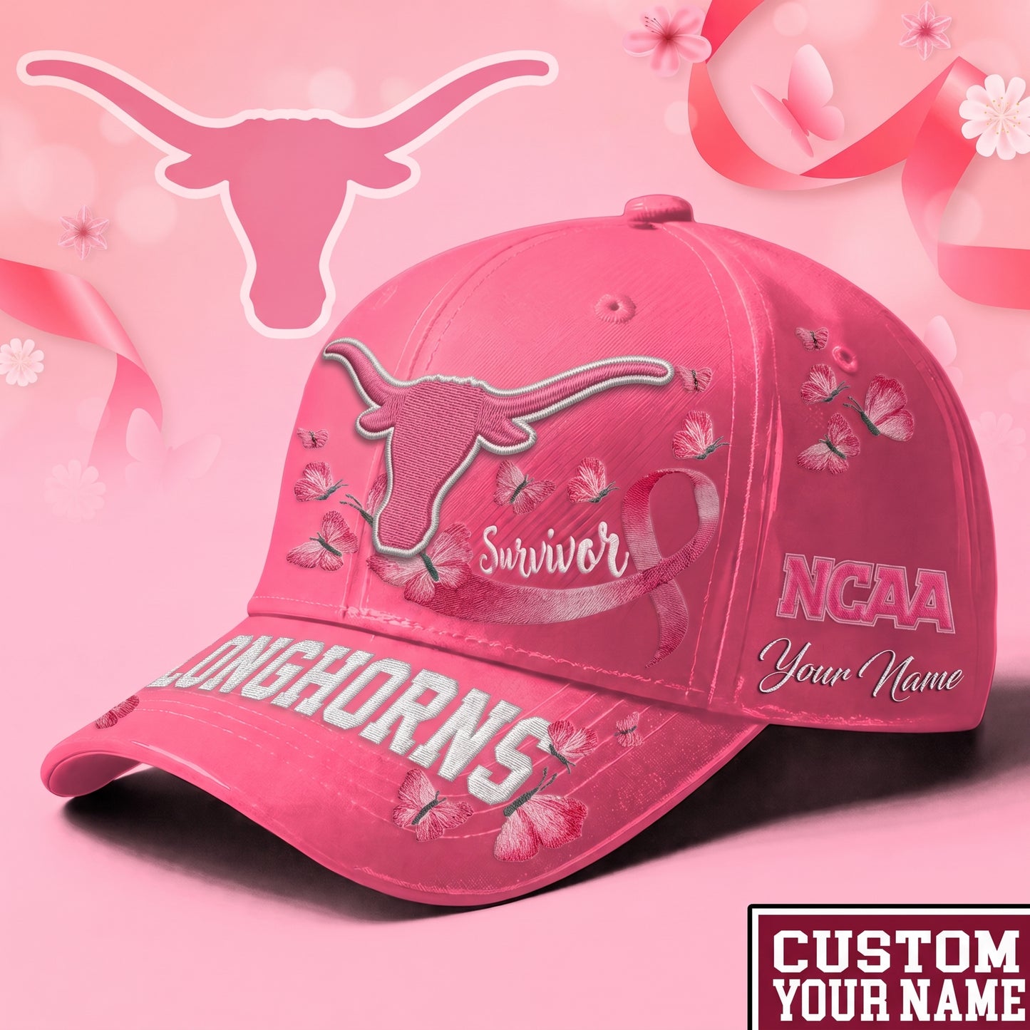 PREMIUM NCAA X TL EXCLUSIVE BREAST CANCER SURVIOR CAP