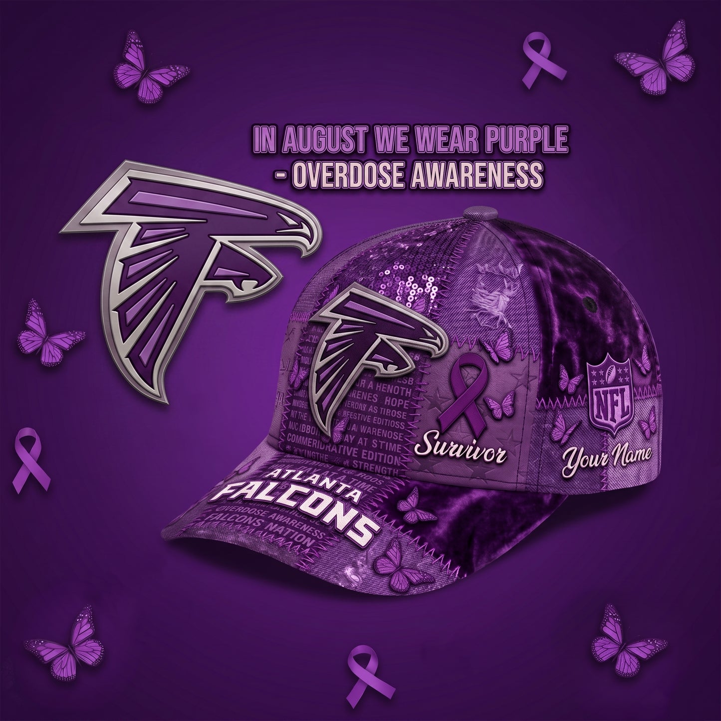 PREMIUM NFL X AF EXCLUSIVE OA PERSONALIZED CAP