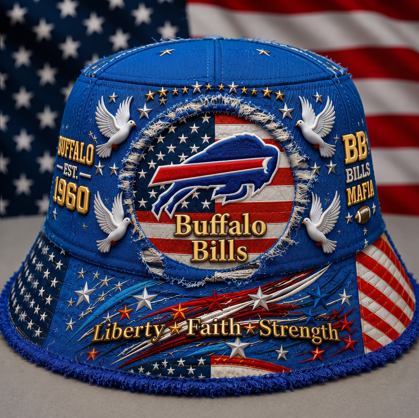 PREMIUM NFL X BB EXCLUSIVE BUCKET HAT FOR SUMMER HOLIDAY