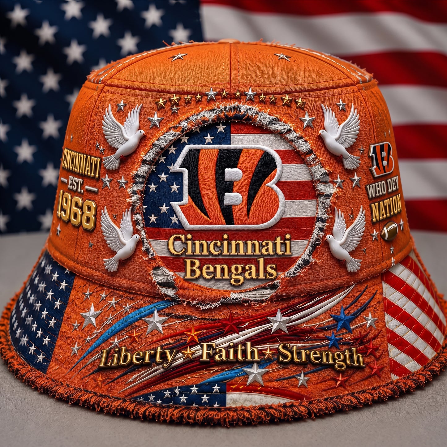 PREMIUM NFL X CIN EXCLUSIVE BUCKET HAT FOR SUMMER HOLIDAY
